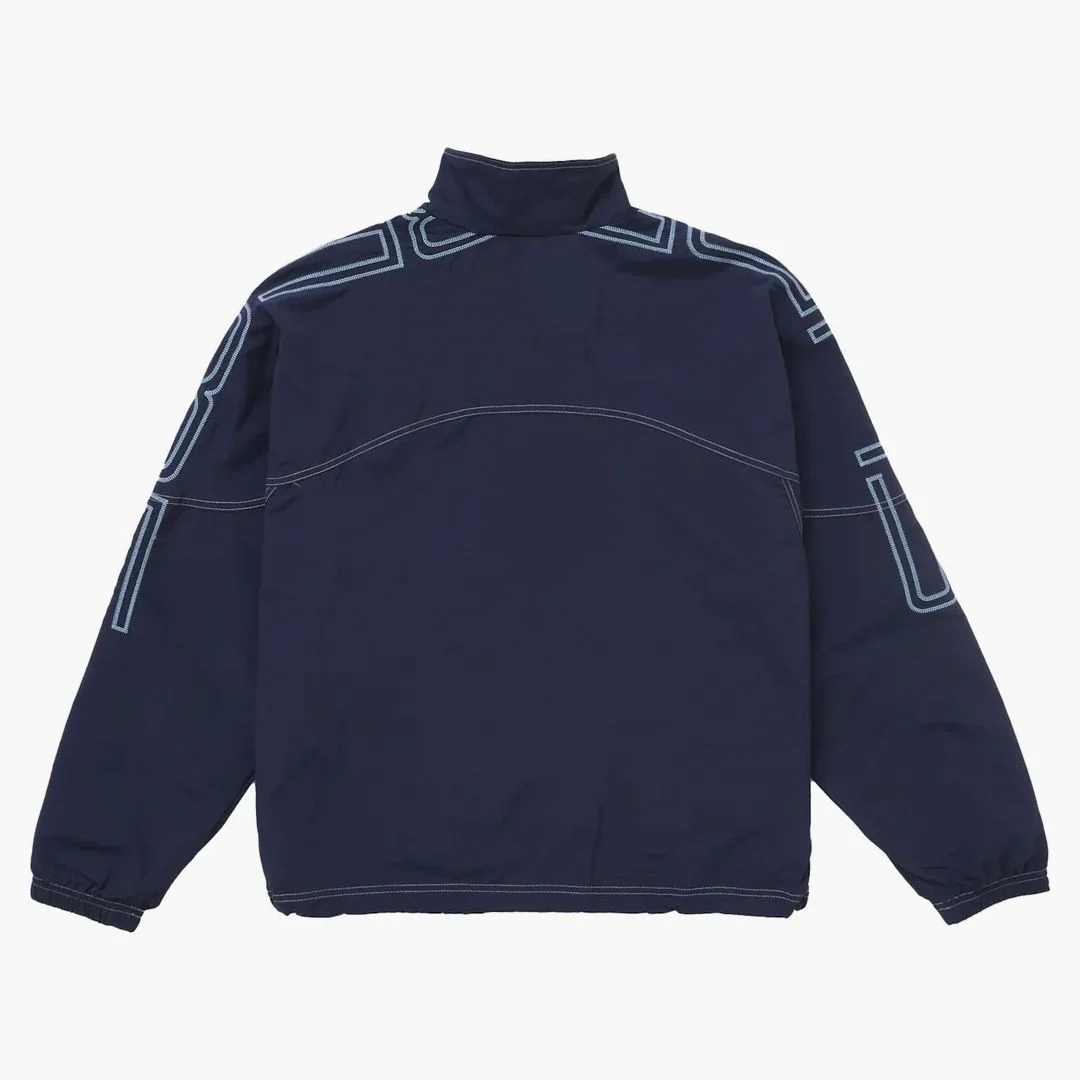 Supreme Spellout Embroidered Track Jacket (ss25) Navy - Image 2