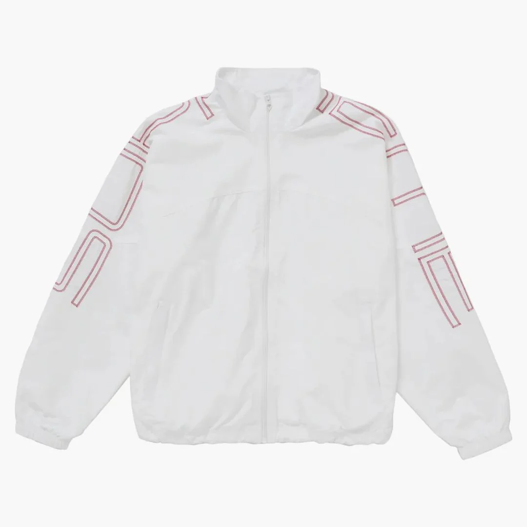 Supreme Spellout Embroidered Track Jacket (ss25) White