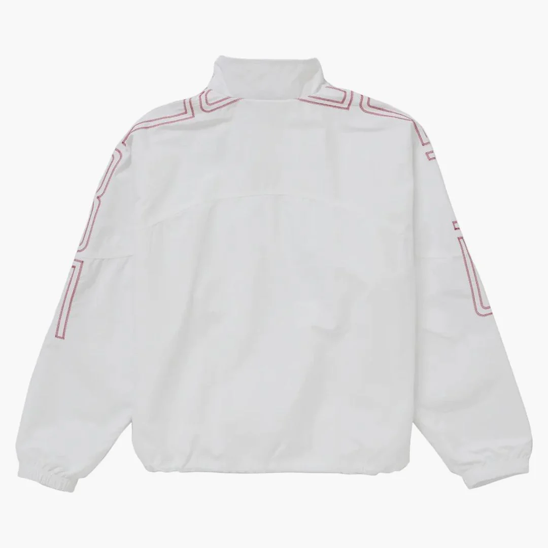 Supreme Spellout Embroidered Track Jacket (ss25) White - Image 2