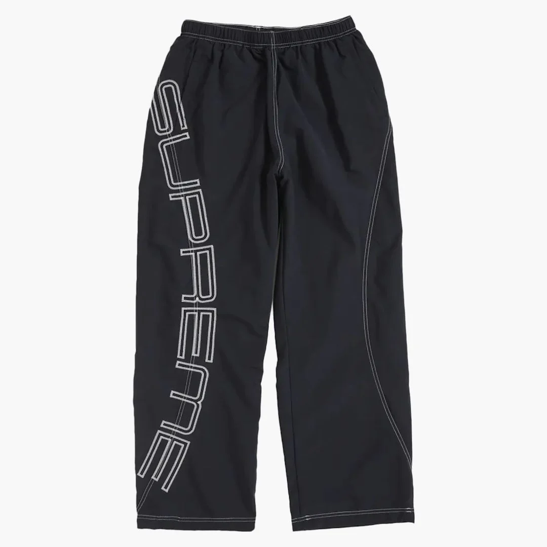 Supreme Spellout Embroidered Track Pant (ss25) Black