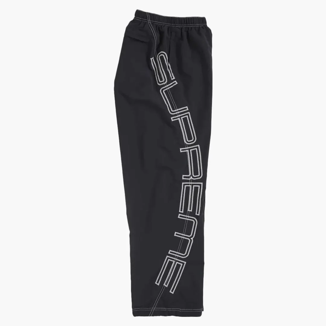 Supreme Spellout Embroidered Track Pant (ss25) Black - Image 2