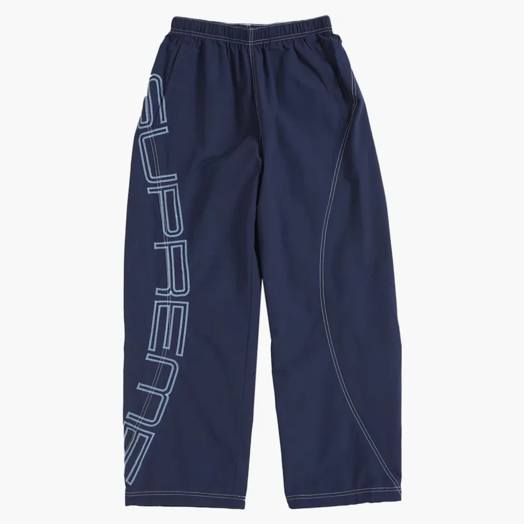 Supreme Spellout Embroidered Track Pant (ss25) Navy