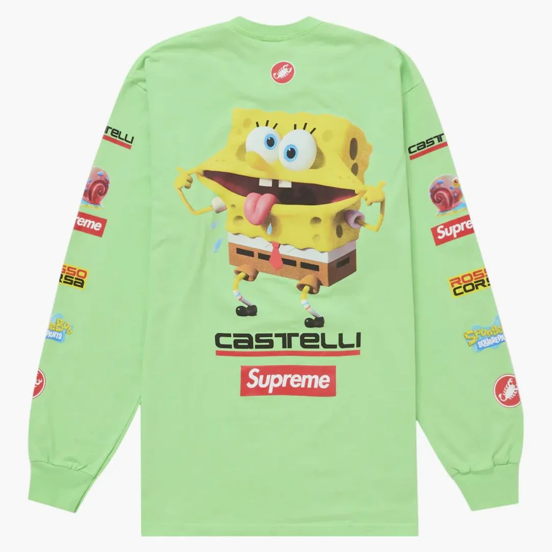 Supreme Spongebob/castelli Racing L/s Tee Green - Image 2