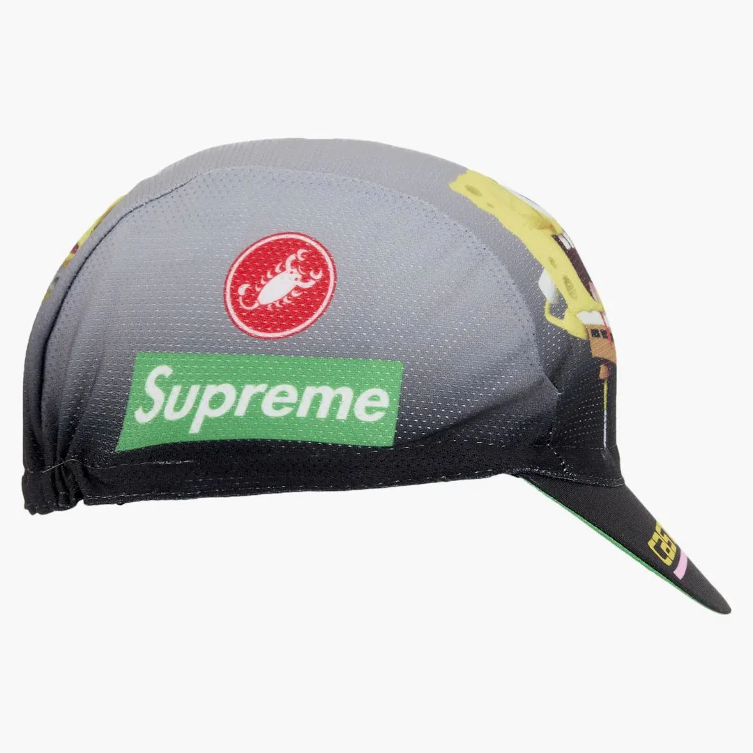 Supreme Spongebob Squarepants Castelli Cycling Cap Black - Image 2