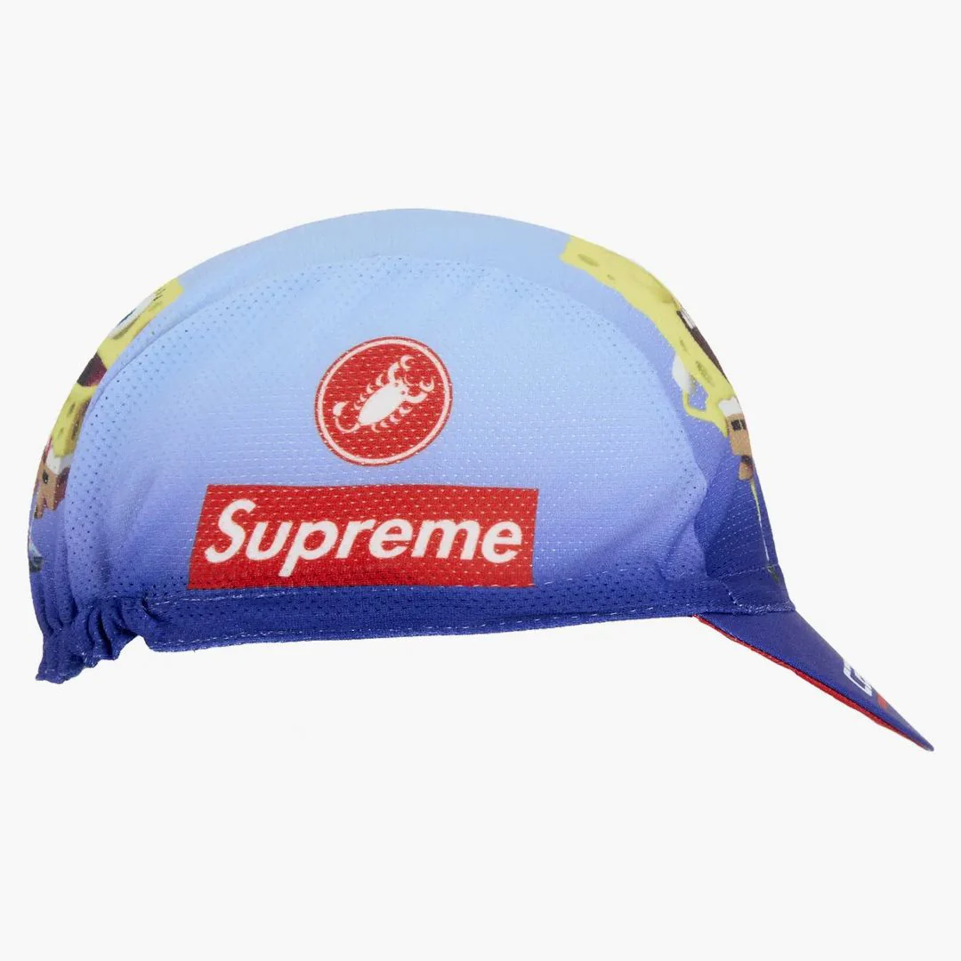 Supreme Spongebob Squarepants Castelli Cycling Cap Blue - Image 2