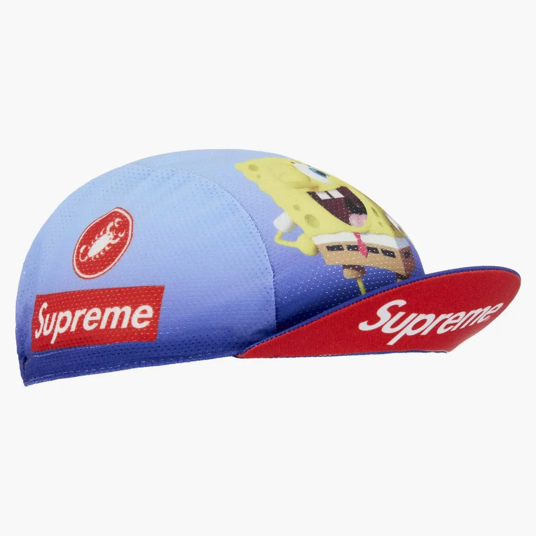 Supreme Spongebob Squarepants Castelli Cycling Cap Blue - Image 3