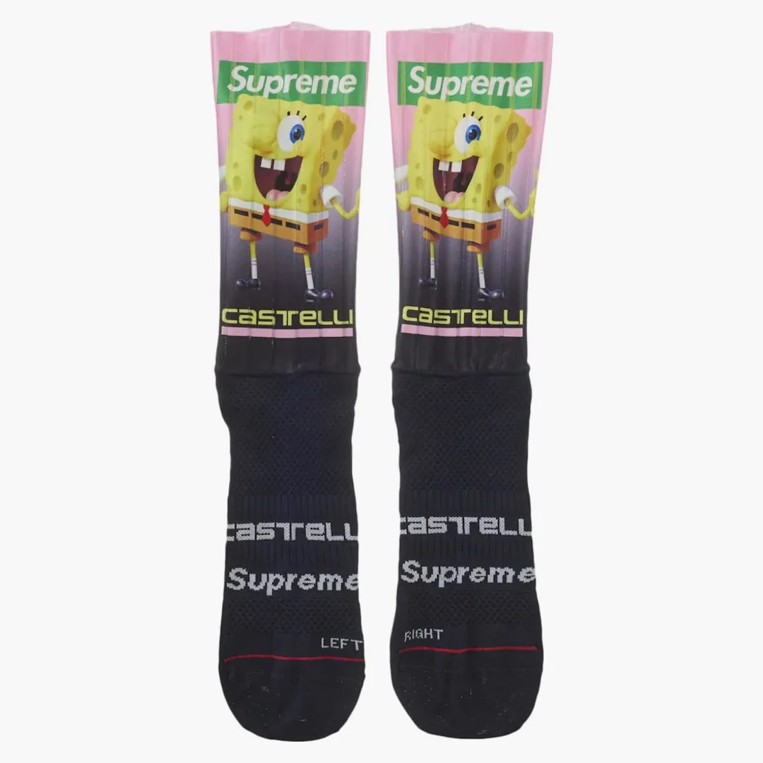 Supreme Spongebob Squarepants Castelli Cycling Sock (1 Pack) Black - Image 2