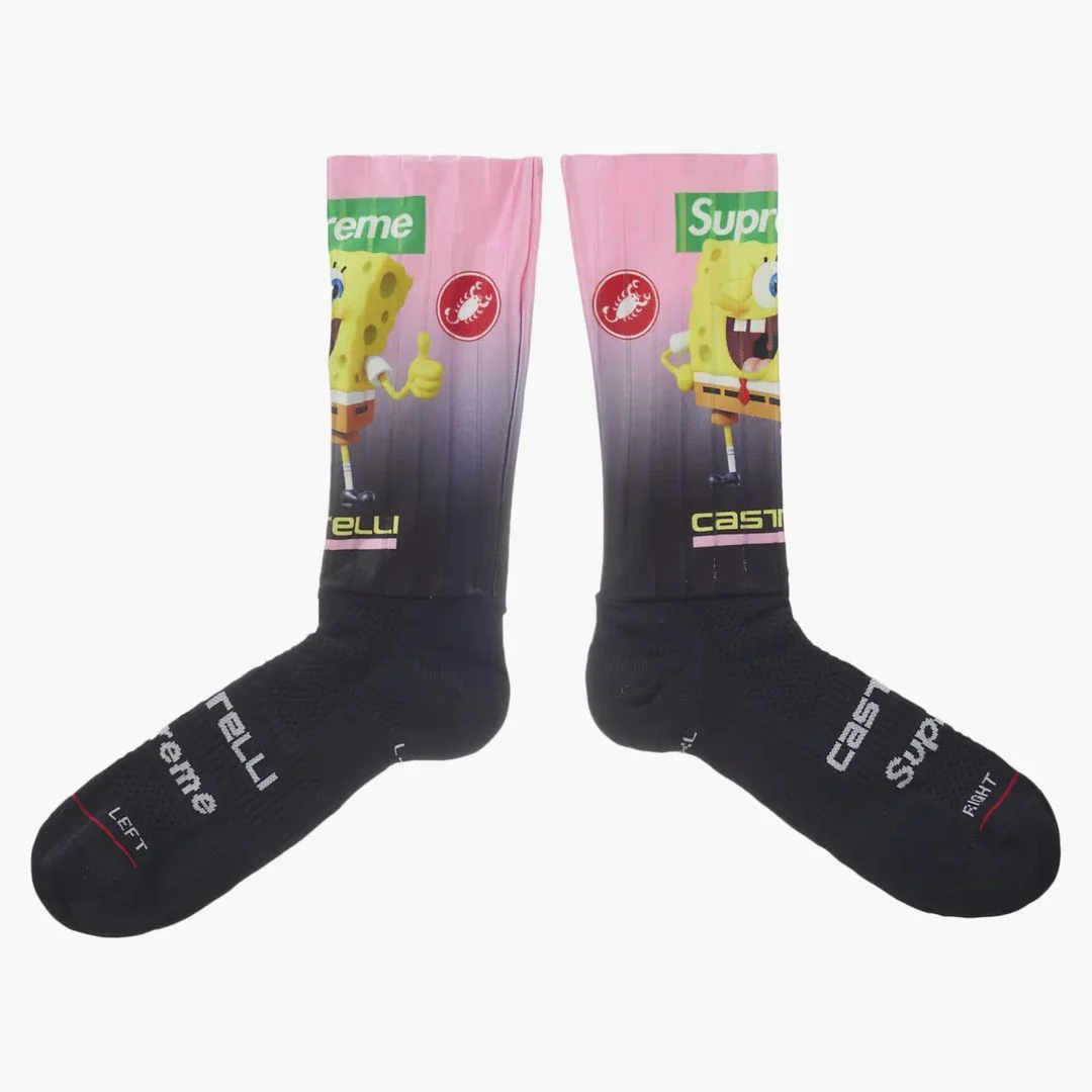 Supreme Spongebob Squarepants Castelli Cycling Sock (1 Pack) Black - Image 3
