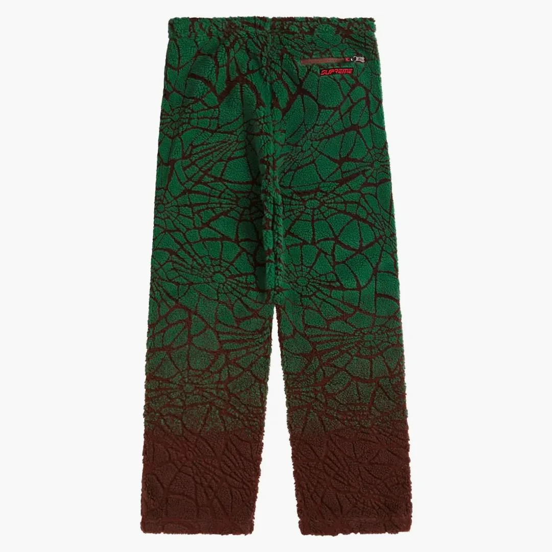 Supreme Spyder Web Polar Fleece Pant Brown - Image 2