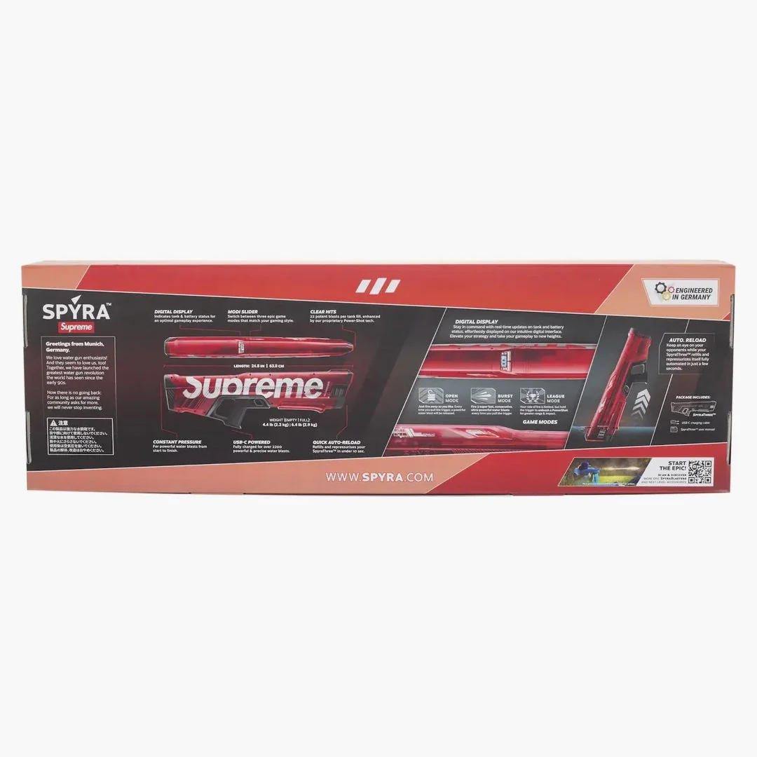 Supreme Spyrathree Water Blaster Red - Image 4