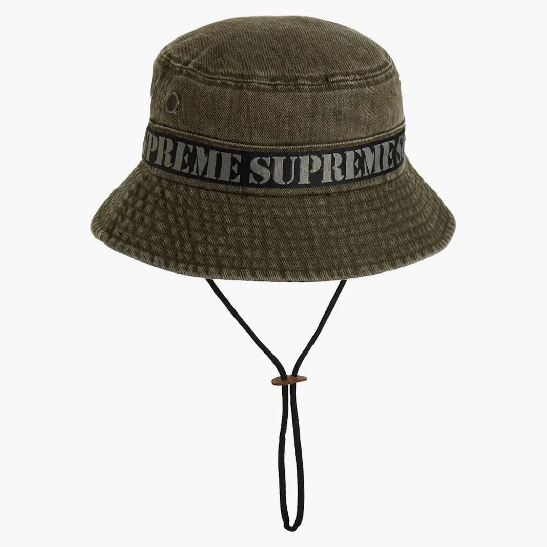 Supreme Stencil Webbing Boonie Olive - Image 2