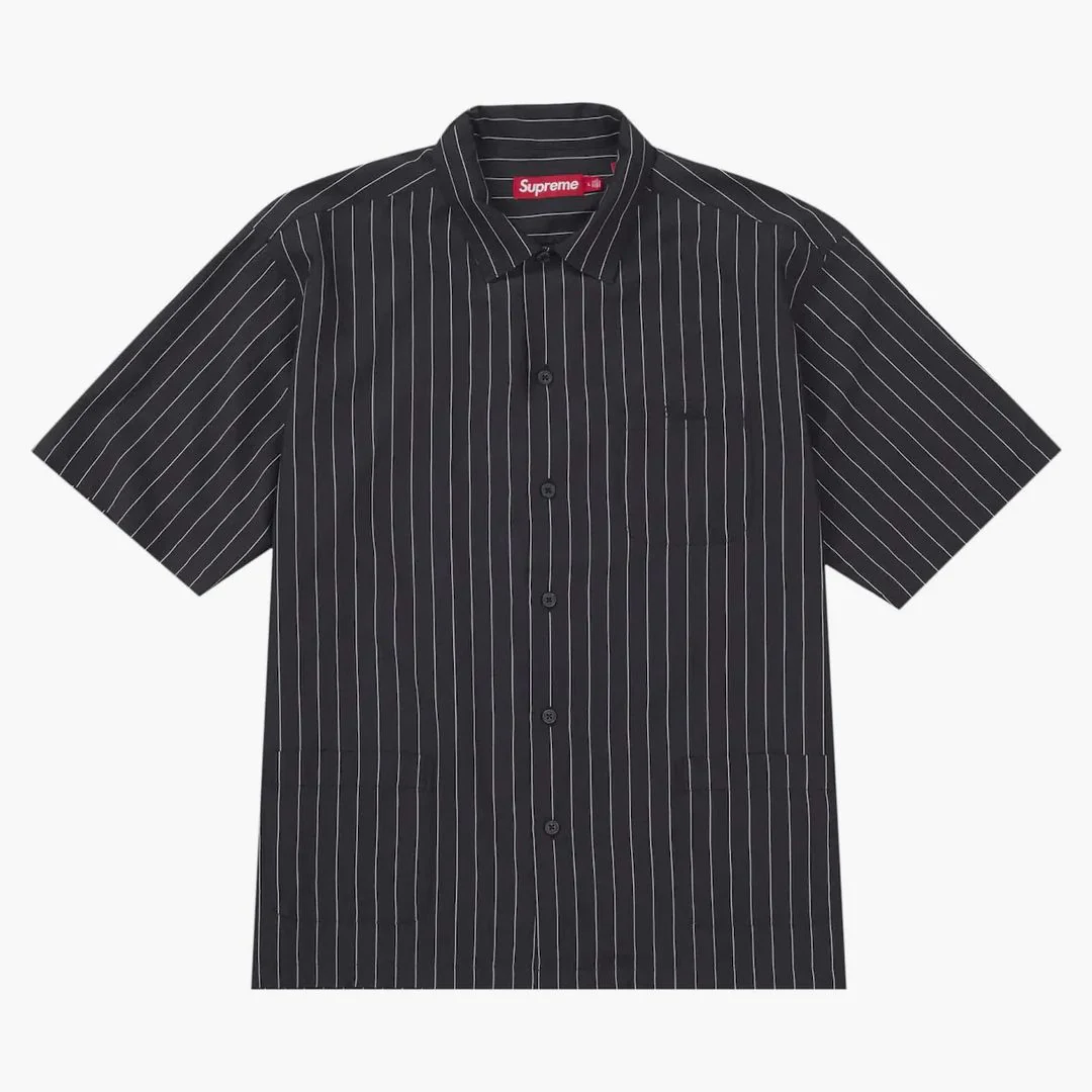 Supreme Stripe S/s Pajama Shirt Black