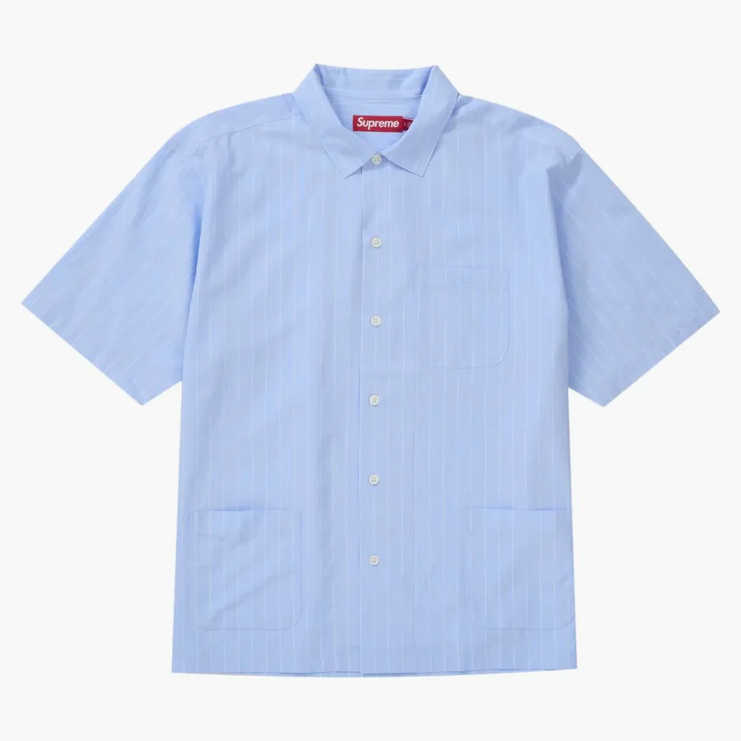 Supreme Stripe S/s Pajama Shirt Blue