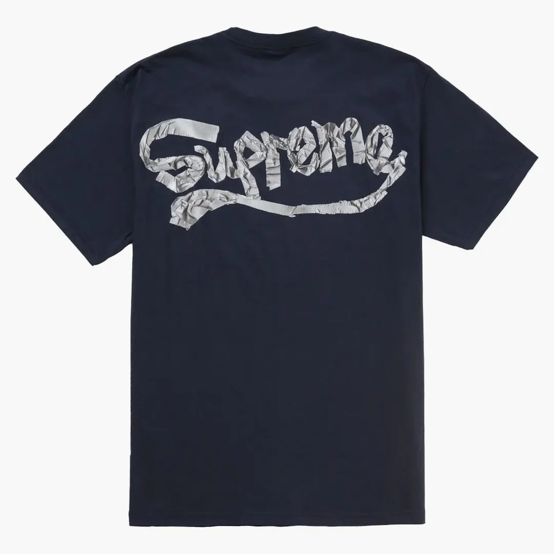 Supreme Tape Tee Navy - Image 2