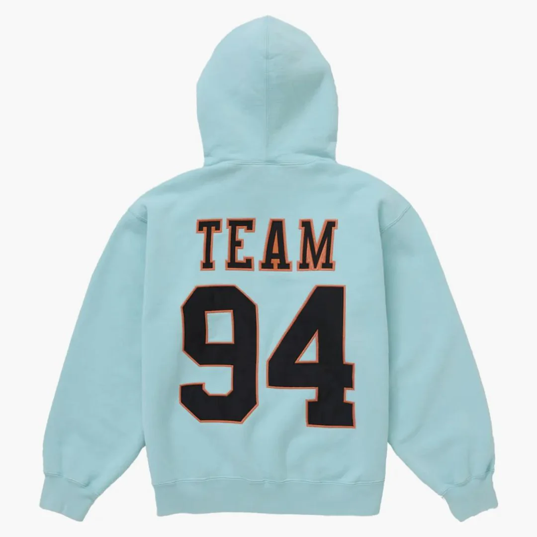 Supreme Team 94 Hooded Sweatshirt Aqua - Image 2