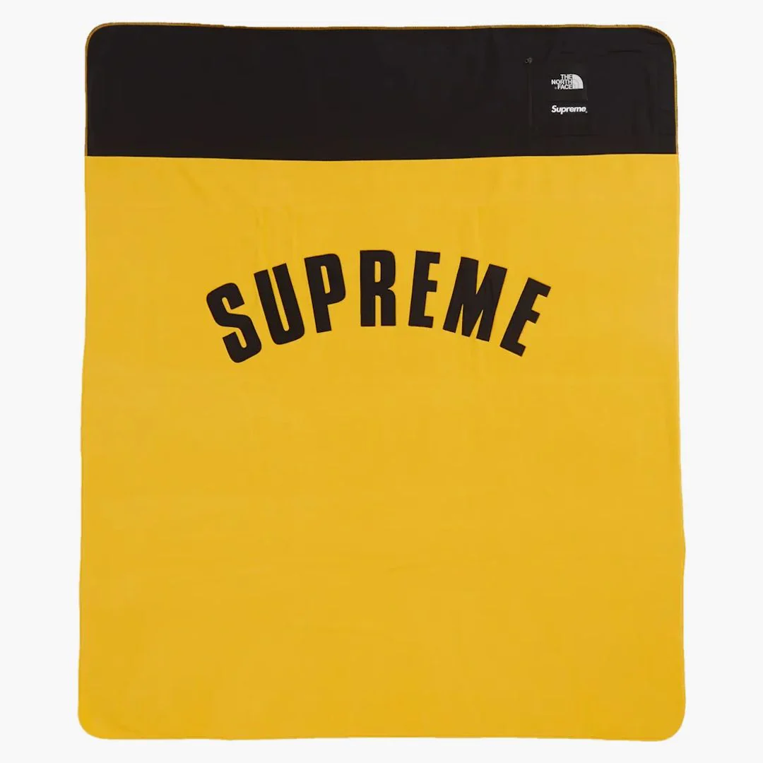 Supreme The North Face Arc Logo Denali Fleece Blanket Yellow