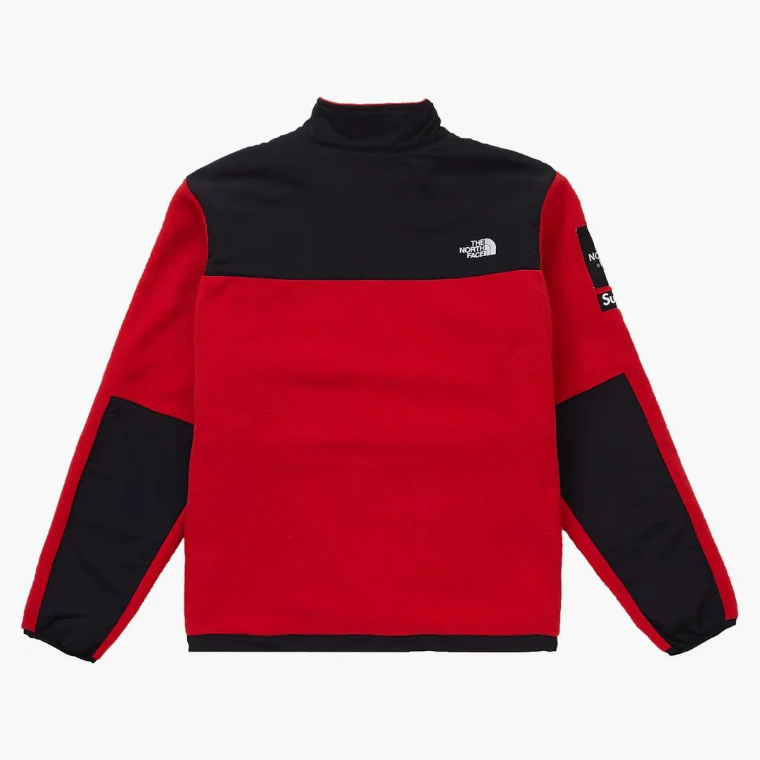 Supreme The North Face Arc Logo Denali Fleece Jacket Red - Image 2