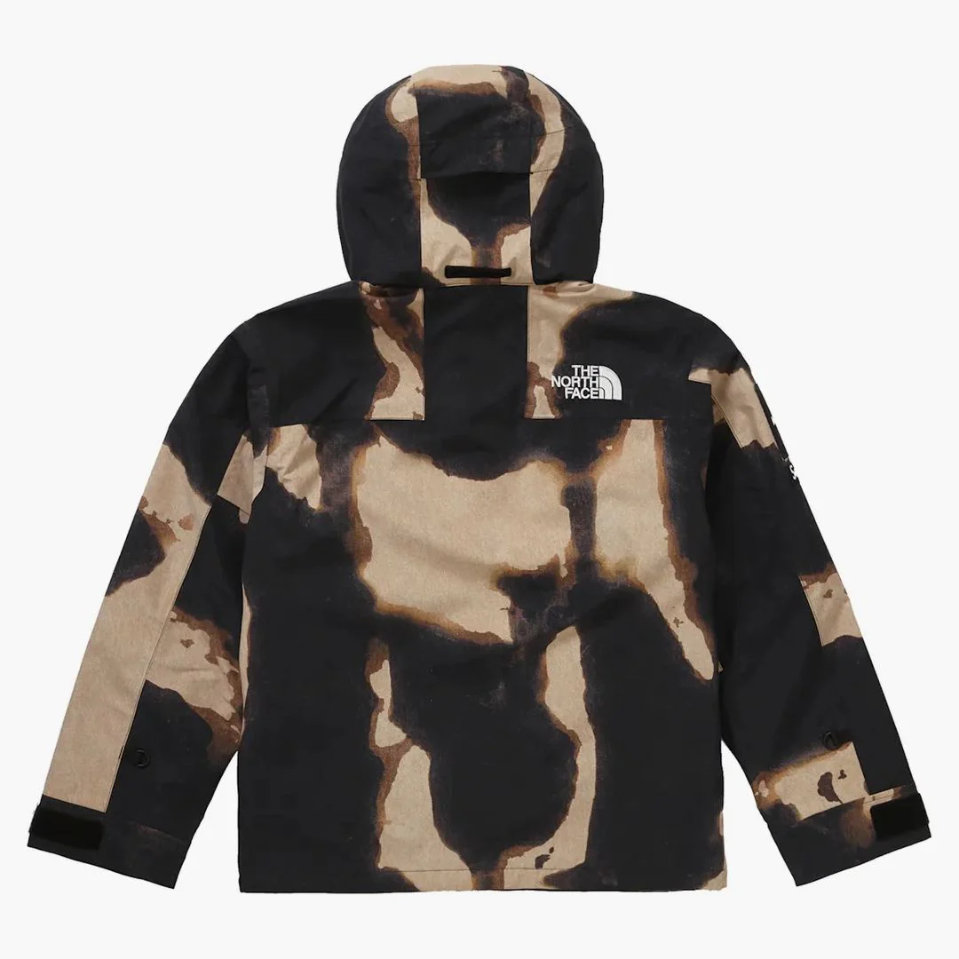Supreme The North Face Bleached Denim Print Mountain Jacket Black - Image 2