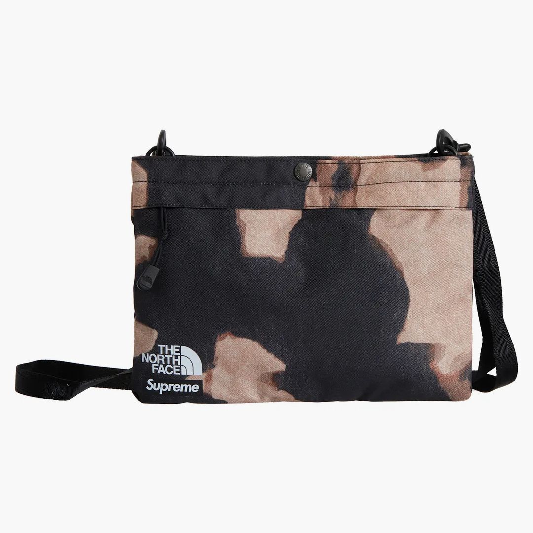 Supreme The North Face Bleached Denim Print Shoulder Bag Black - Image 2