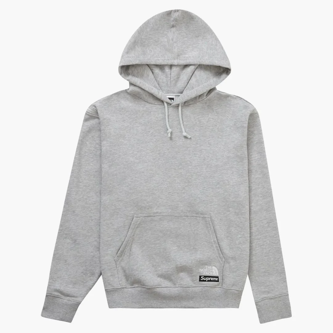 Supreme The North Face Convertible Hooded Sweatshirt Heather Grey - Image 2