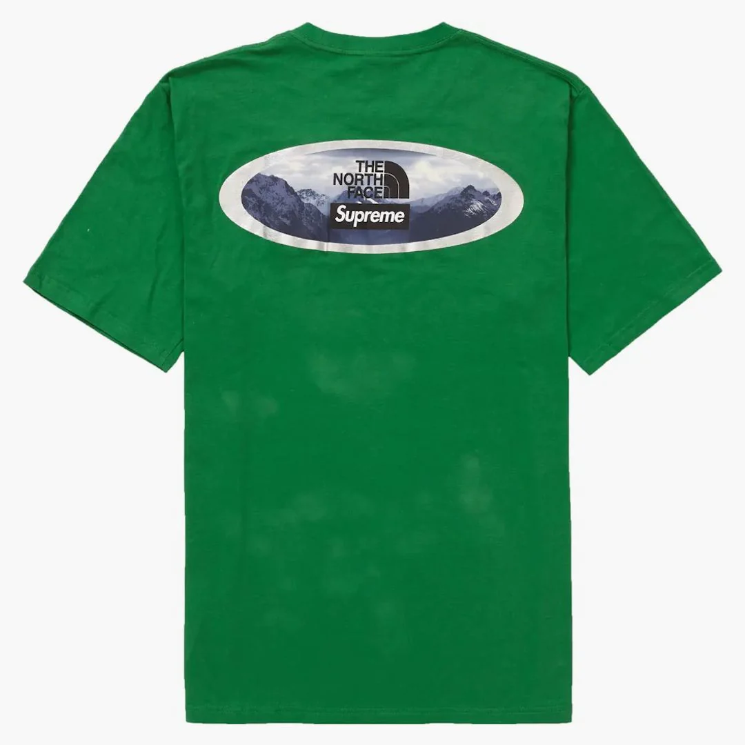 Supreme The North Face Mountains Tee Green - Image 2
