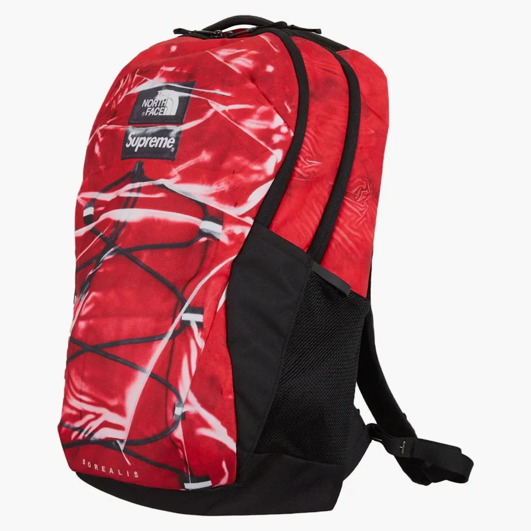 Supreme The North Face Printed Borealis Trompe L'oeil Backpack Red - Image 3