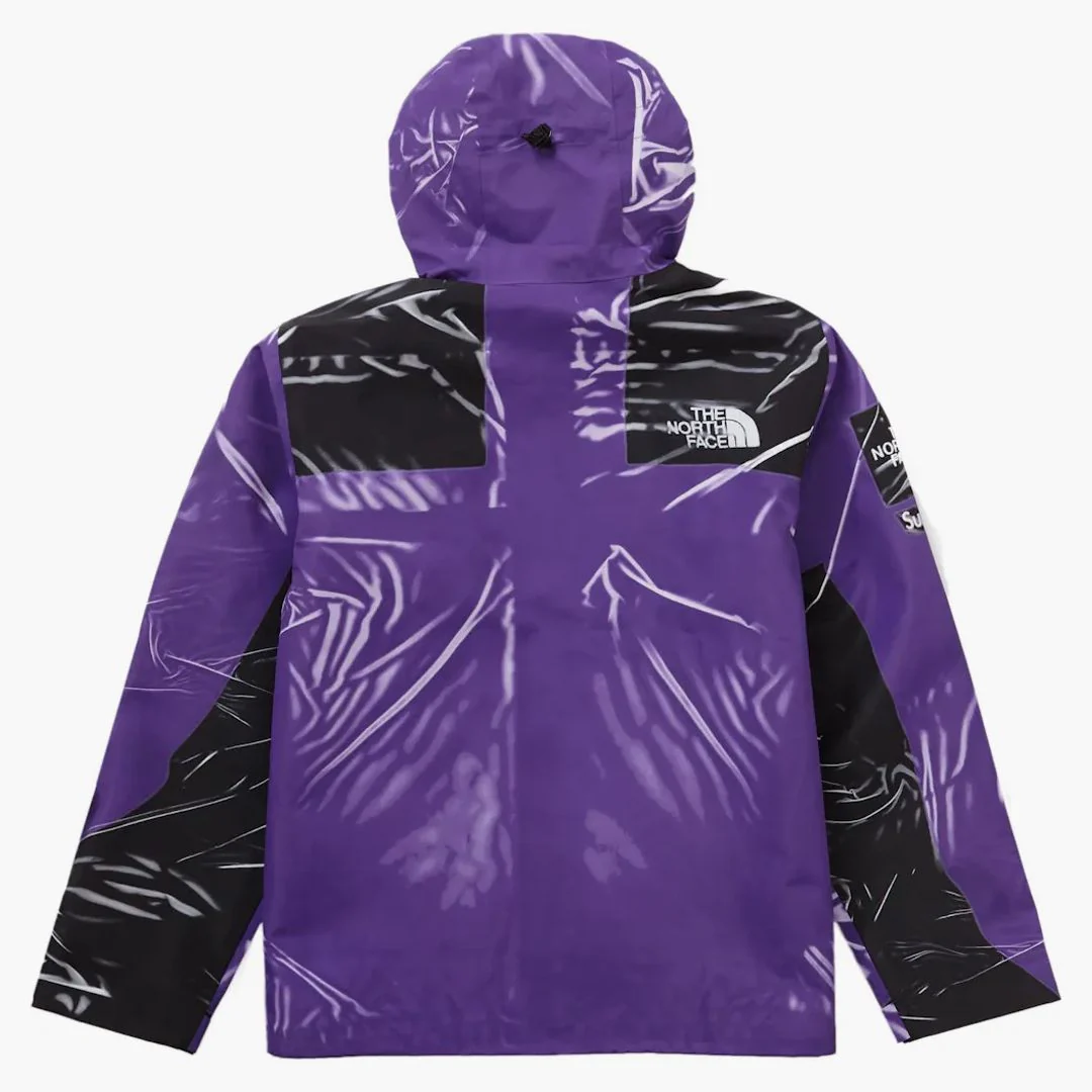 Supreme The North Face Printed Taped Seam Shell Trompe L'oeil Jacket Purple - Image 2