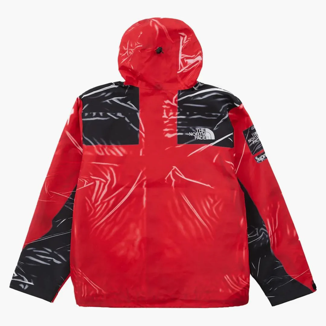 Supreme The North Face Printed Taped Seam Shell Trompe L'oeil Jacket Red - Image 2