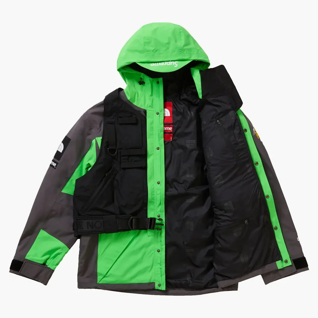 Supreme The North Face Rtg Jacket + Vest Bright Green - Image 4