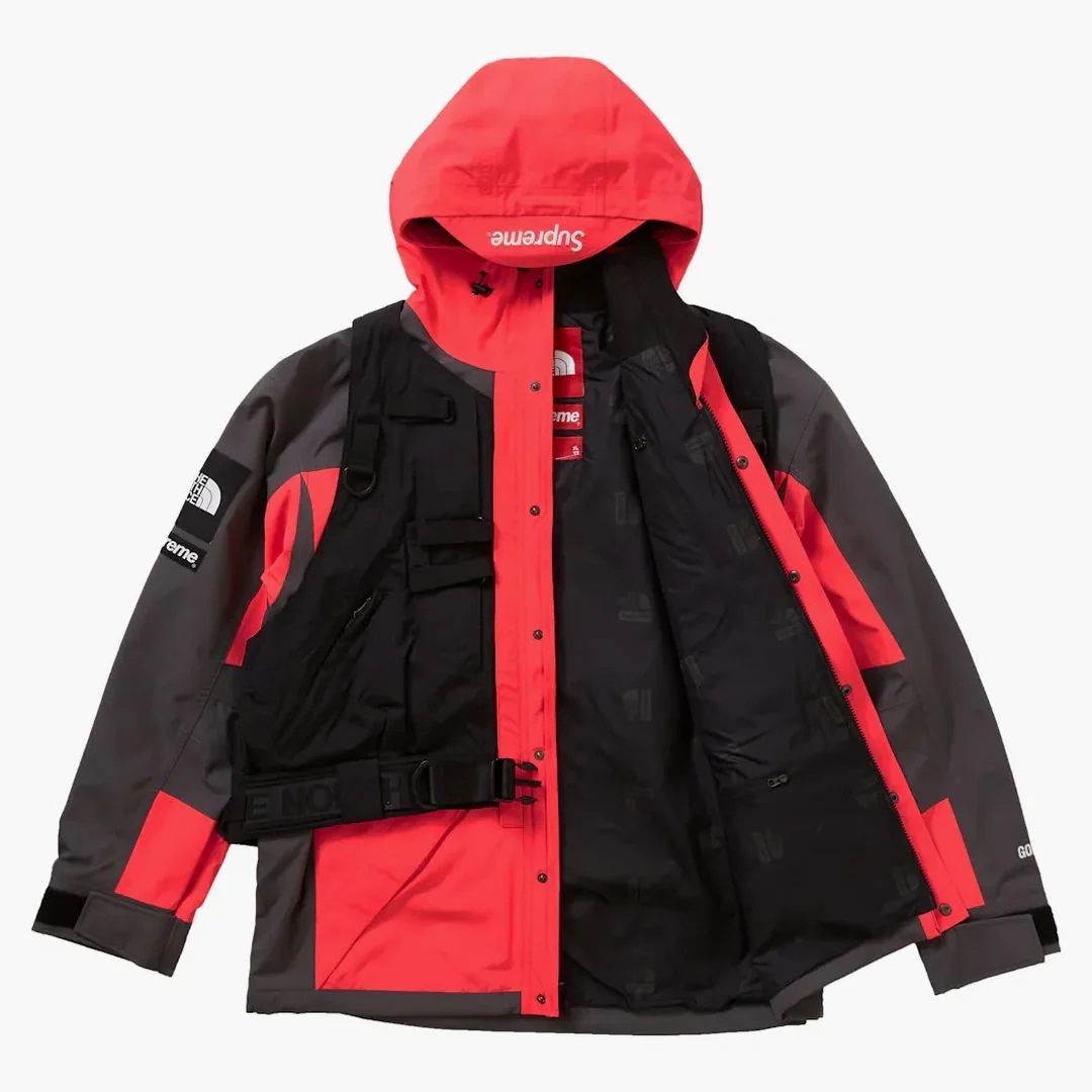 Supreme The North Face Rtg Jacket + Vest Bright Red - Image 2