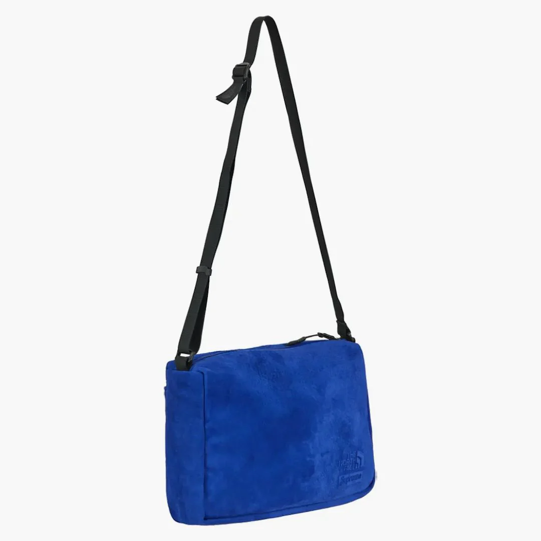 Supreme The North Face Suede Shoulder Bag Blue - Image 2
