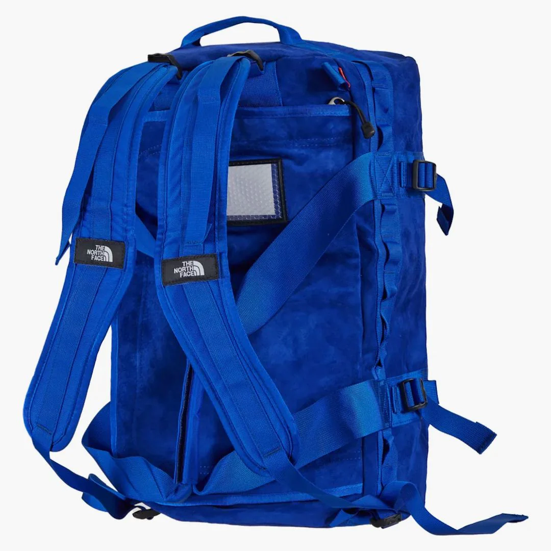 Supreme The North Face Suede Small Base Camp Duffle Bag Blue - Image 3