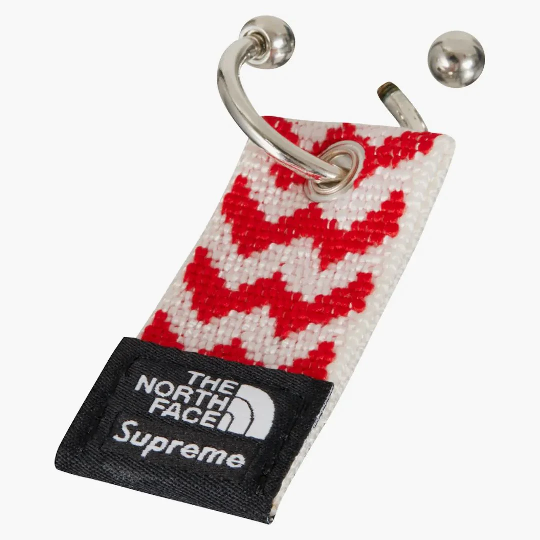 Supreme The North Face Woven Keychain Red - Image 2