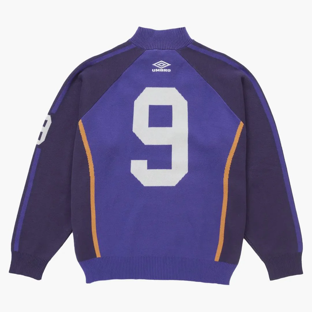 Supreme Umbro Zip Up Sweater Purple - Image 2