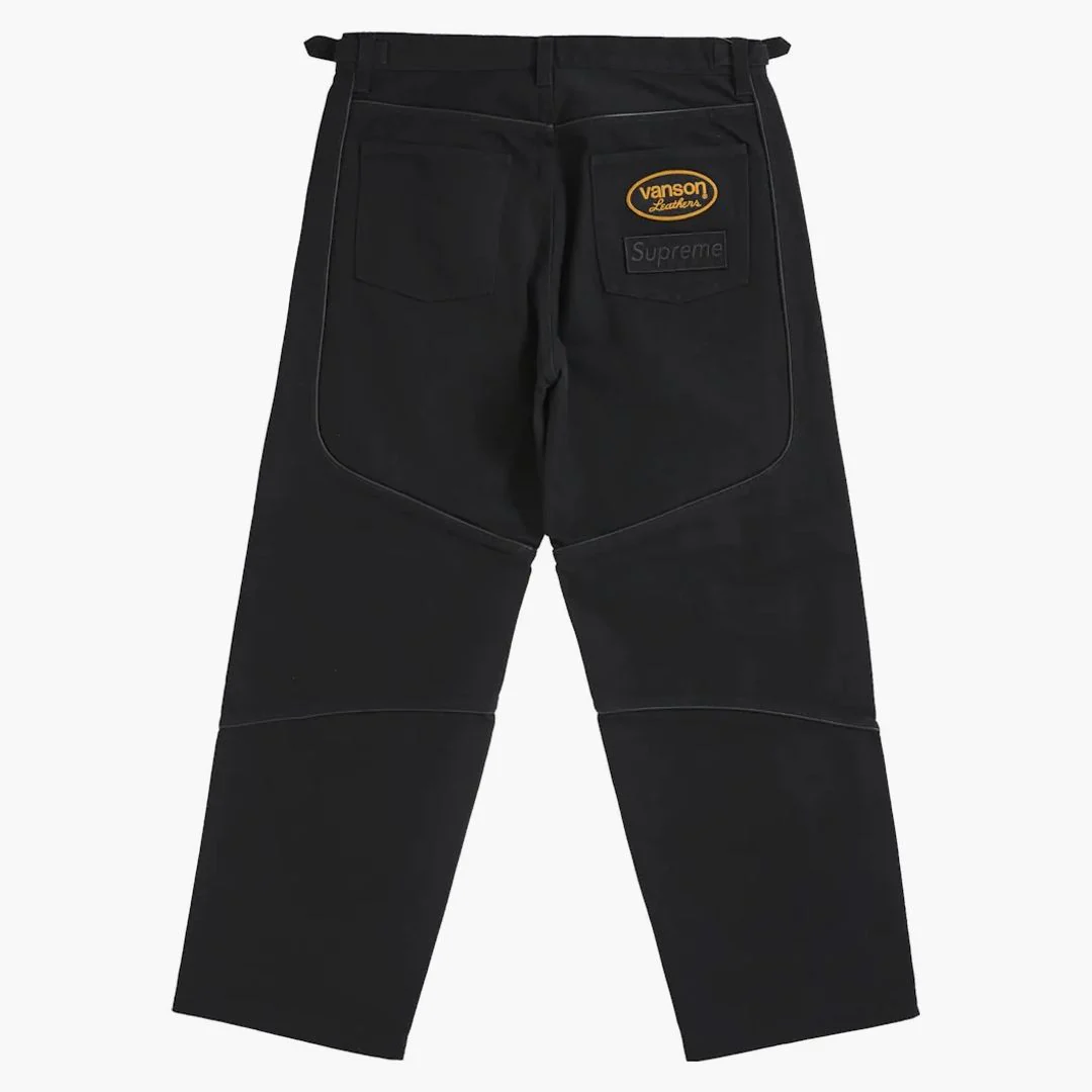 Supreme Vanson Leathers Cordura Cotton Pant Black - Image 2