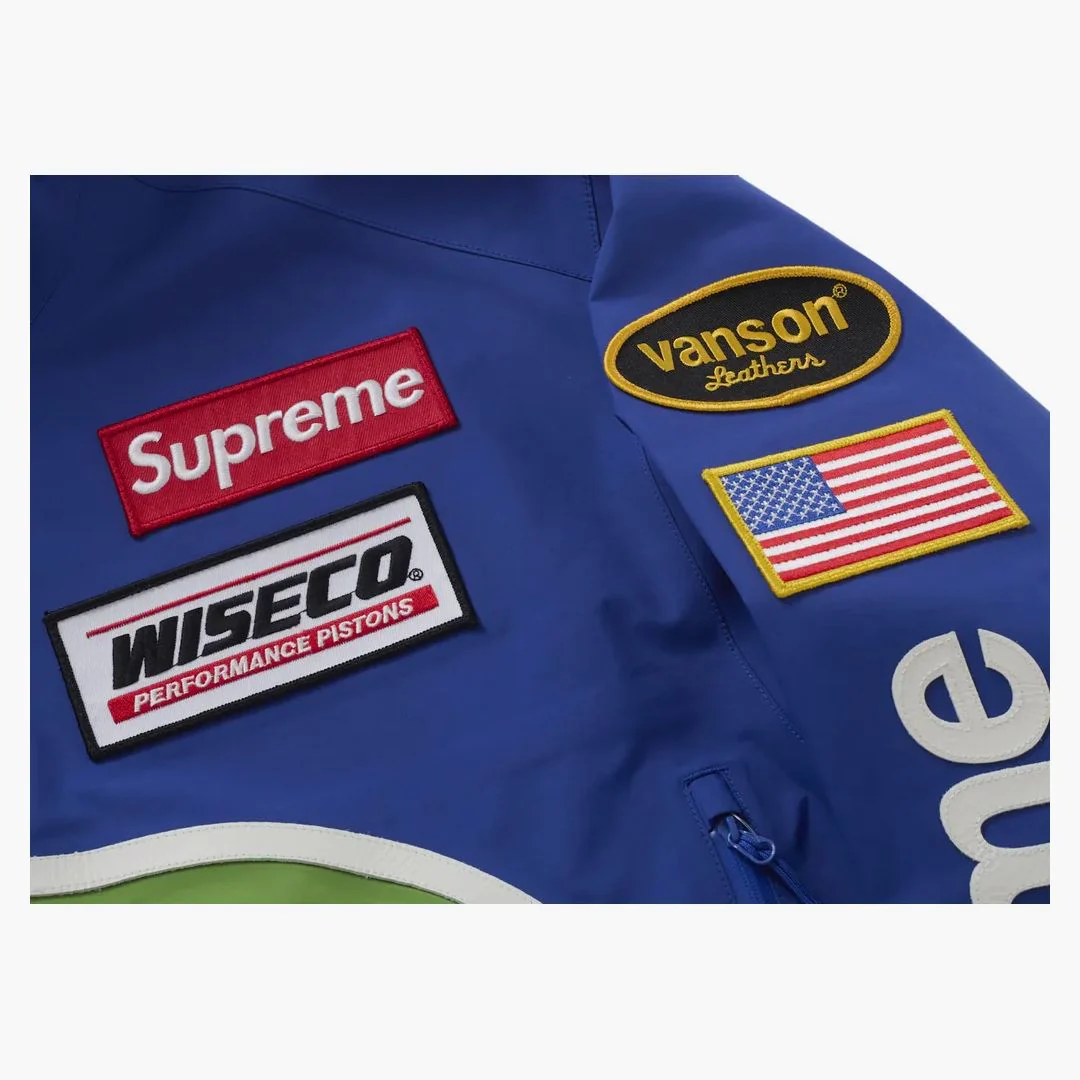 Supreme Vanson Leathers Gore-tex Shell Jacket Royal - Image 3