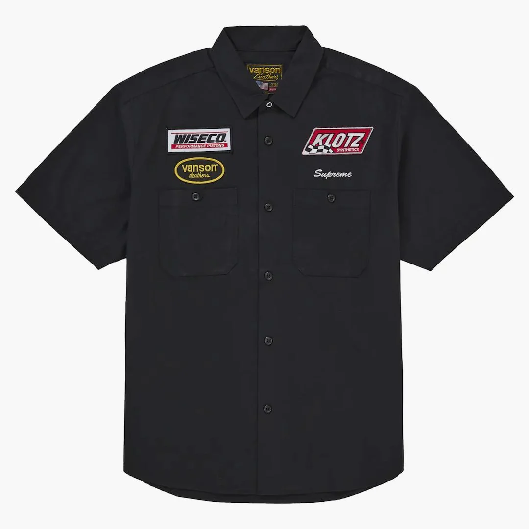 Supreme Vanson Leathers S/s Work Shirt Black
