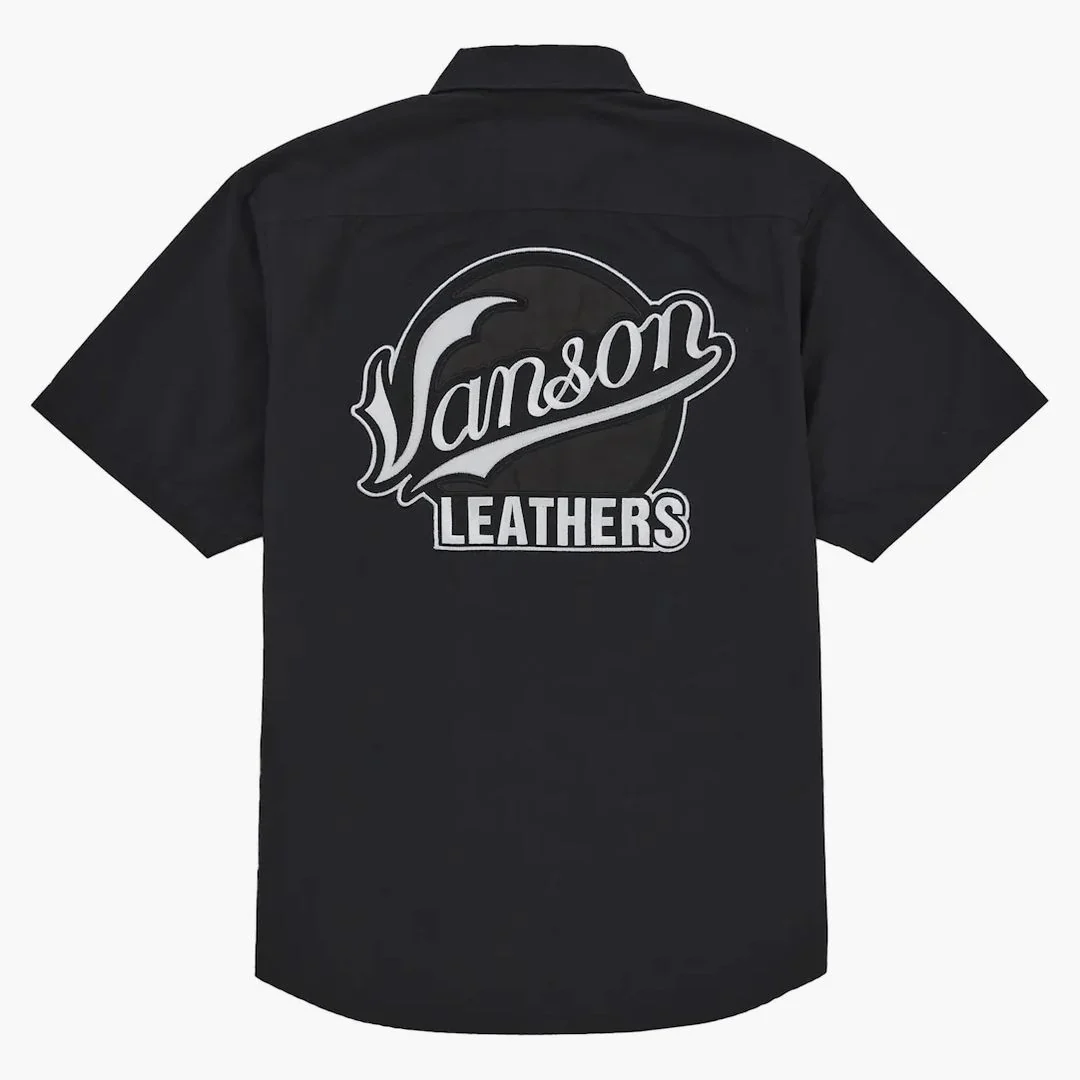 Supreme Vanson Leathers S/s Work Shirt Black - Image 2