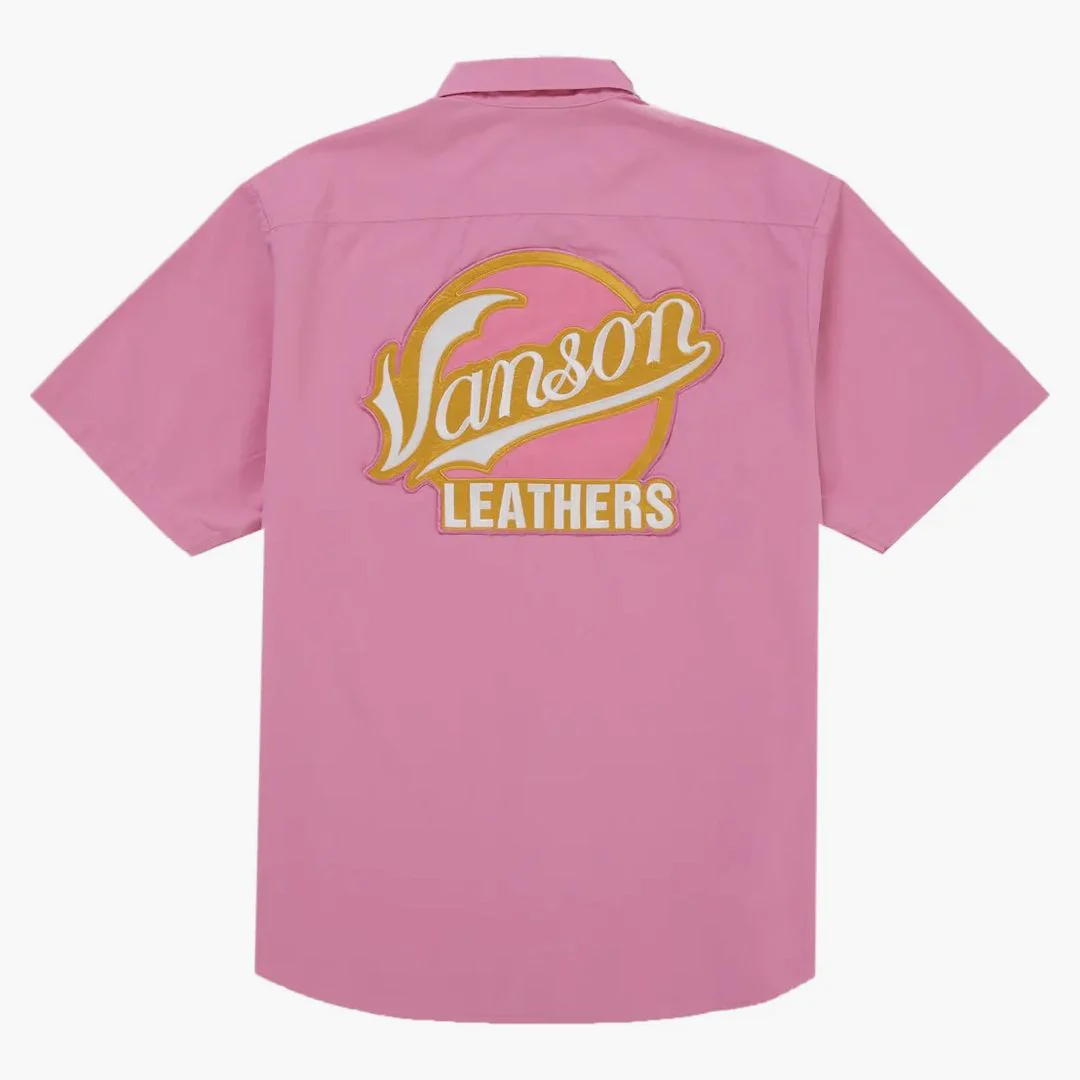 Supreme Vanson Leathers S/s Work Shirt Pink - Image 2