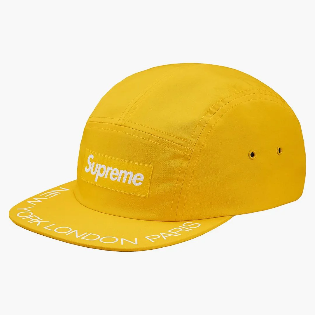 Supreme Visor Print Camp Cap Gold