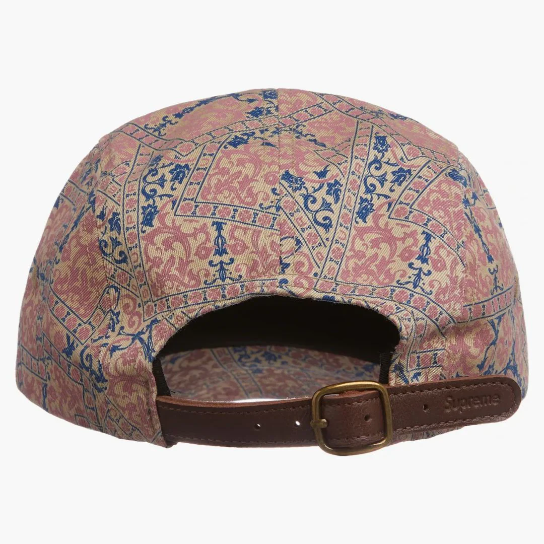 Supreme Washed Chino Twill Camp Cap (fw21) Floral Cards - Image 2
