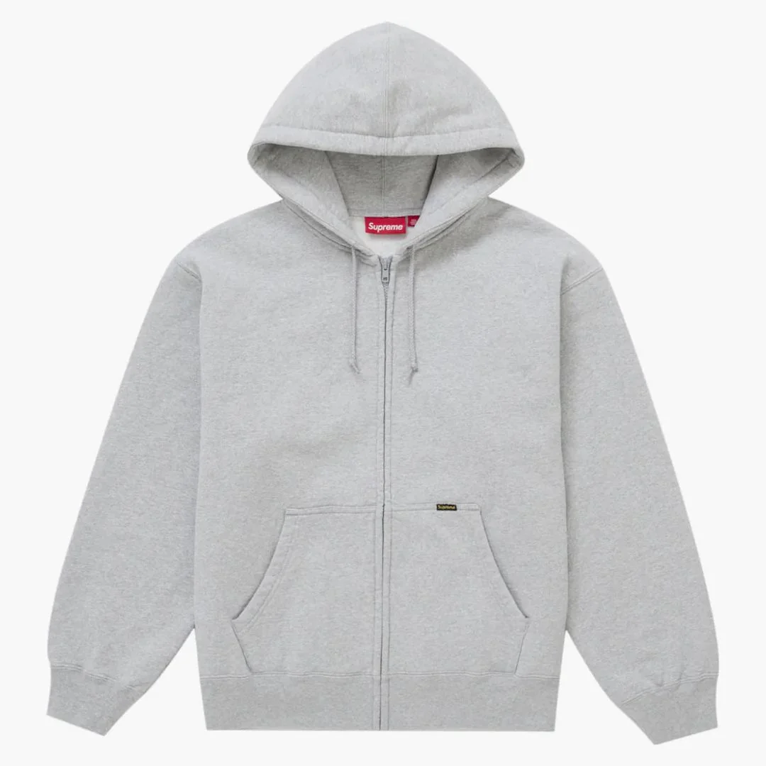 Supreme Work Zip Up Hooded Sweatshirt (ss25) Heather Grey