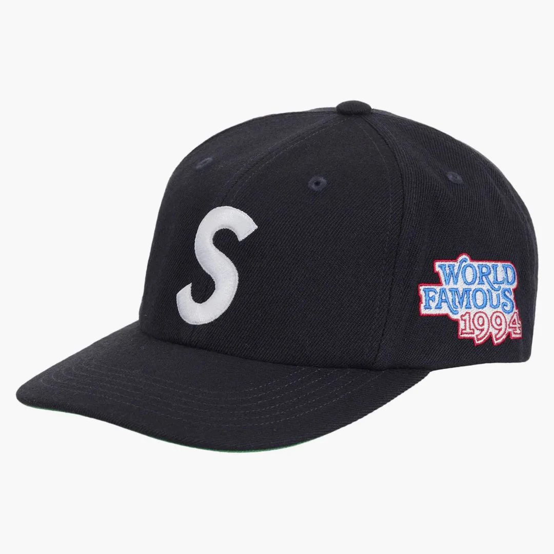 Supreme World Famous S Logo 6-panel Navy