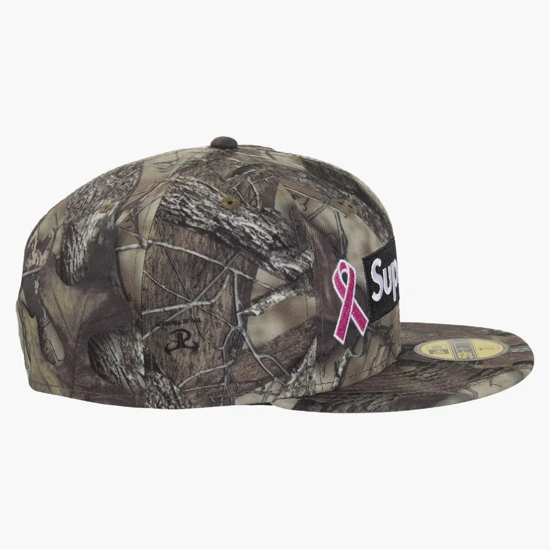 Supreme X New Era Breast Cancer Awareness Box Logo Fitted Hat Woodland Camo - Image 2