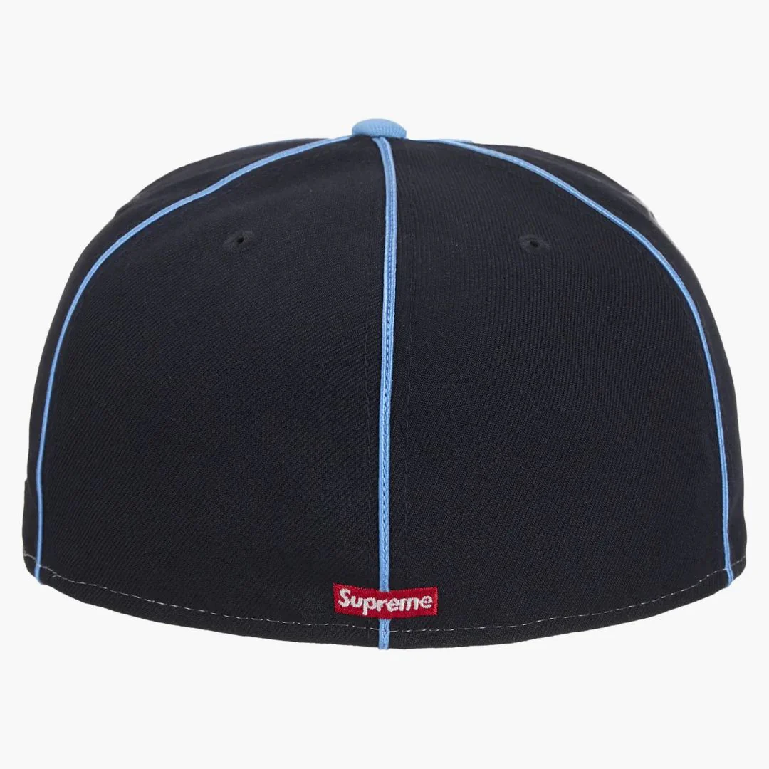 Supreme X New Era Piping Script Logo Cap Navy - Image 2