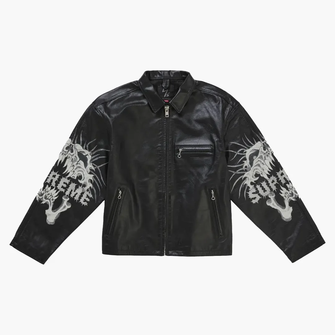 Supreme Y's By Yohji Yamamoto Leather Jacket Black