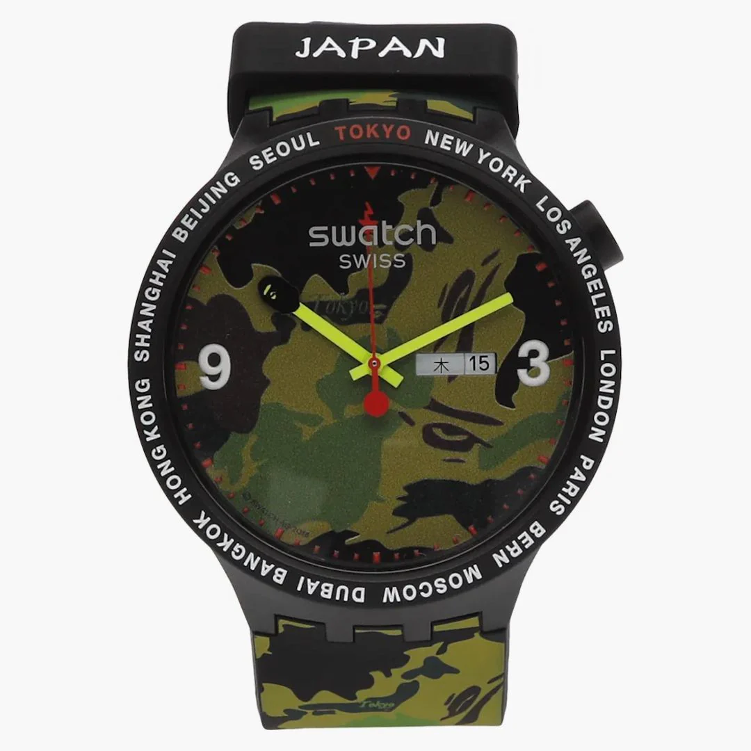 Swatch X Bape Big Bold Tokyo Edition S027z705s