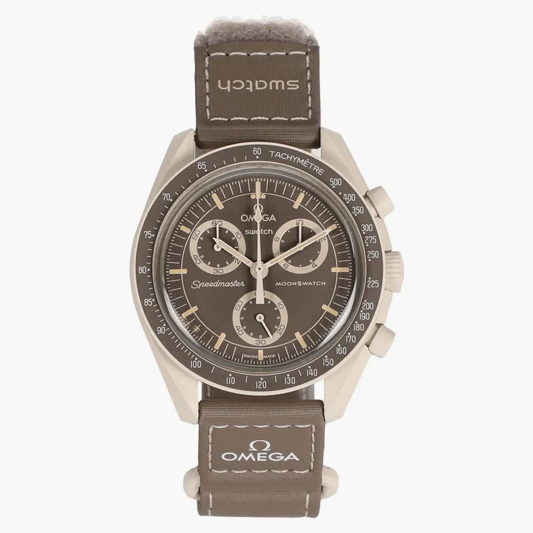Swatch X Omega Bioceramic Moonswatch Mission On Earth Desert So33t103