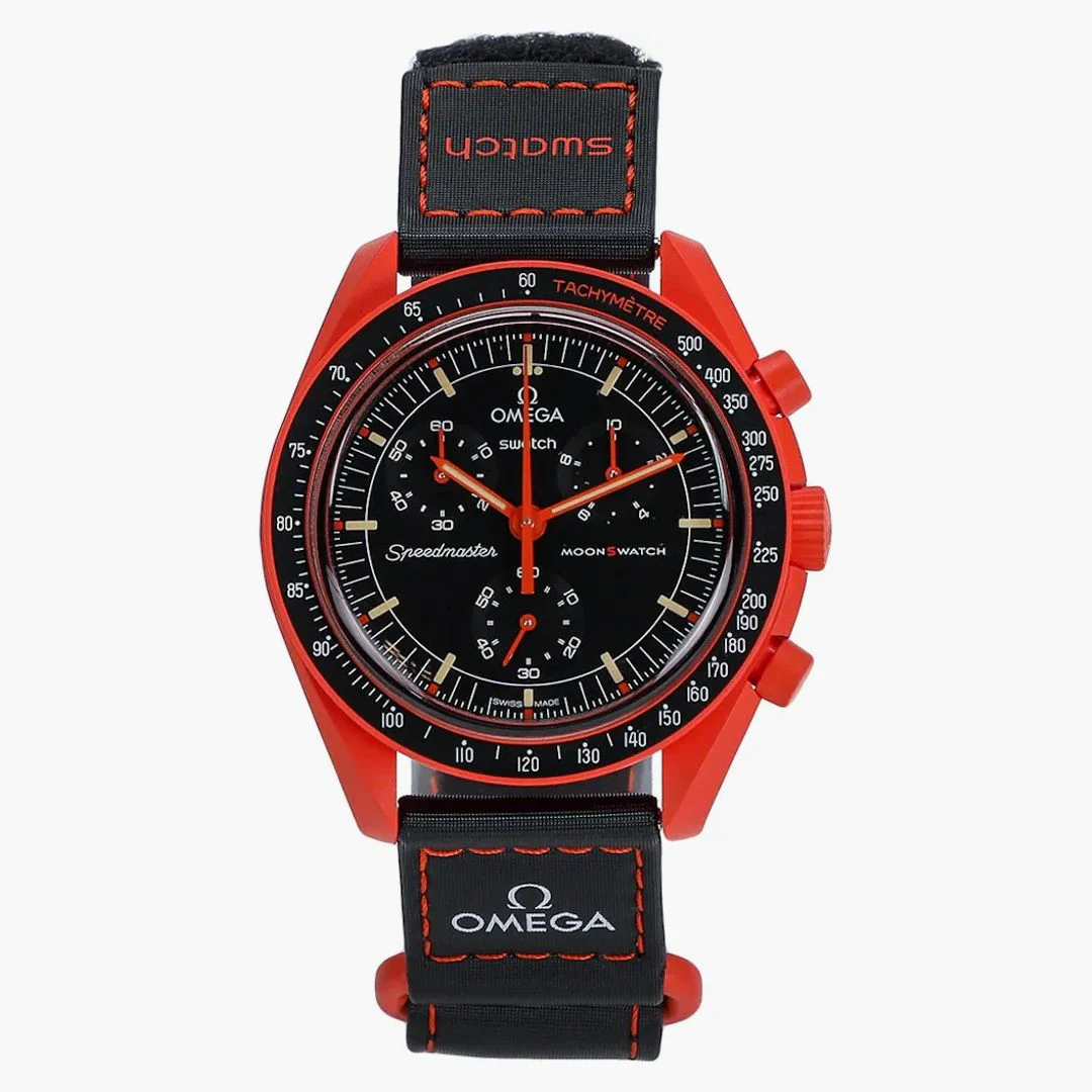 Swatch X Omega Bioceramic Moonswatch Mission On Earth Lava So33o100