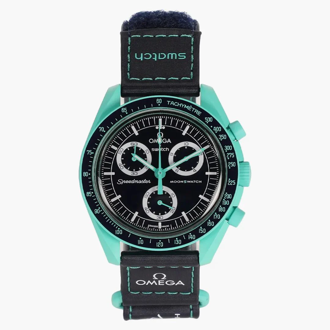 Swatch X Omega Bioceramic Moonswatch Mission On Earth Polar Lights So33l103